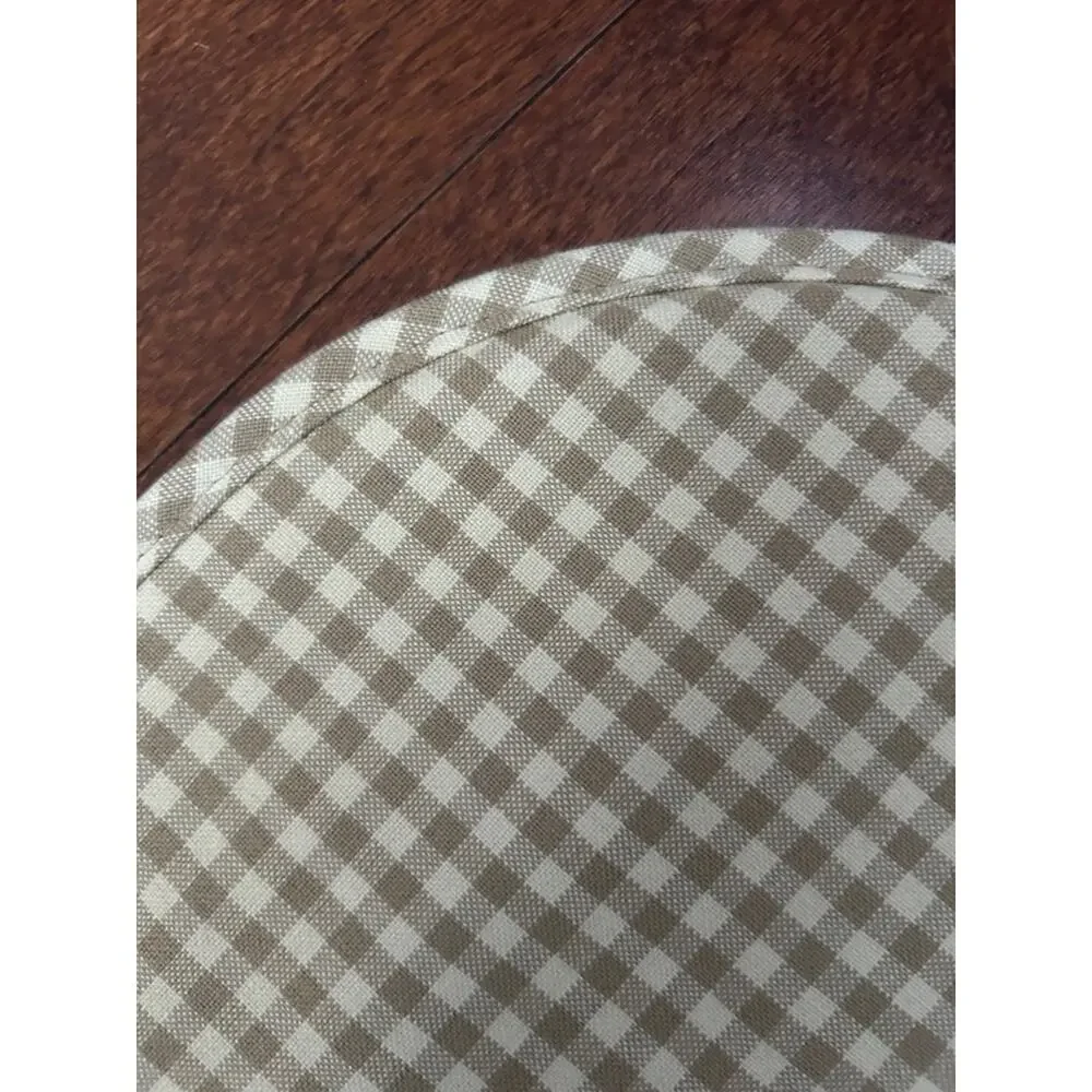 Reversible Shabby Chic Floral and Gingham Quilted Fabric Placemats, Set of Six